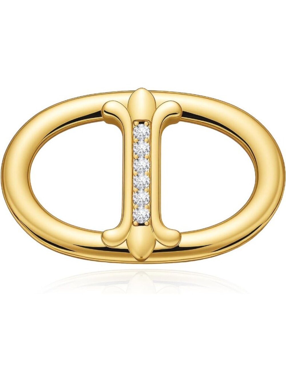 Elegant Oval Silk Scarf Ring - 18K Gold Plated Accessory for Women